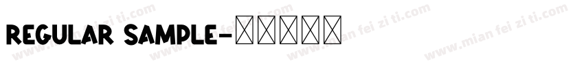Regular Sample字体转换